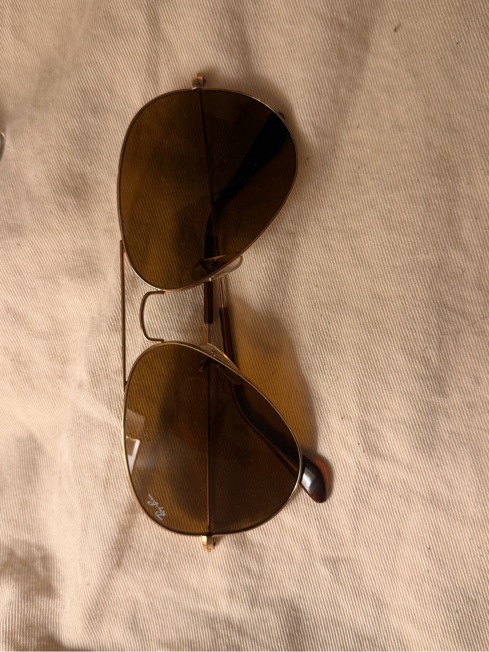 Aviator Sunglasses with Amber Brown Lenses